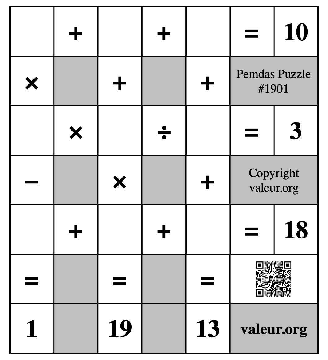 Pemdas Puzzle #1901