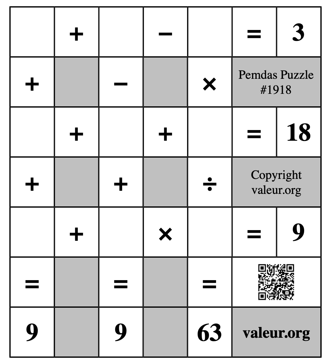 Pemdas Puzzle #1918