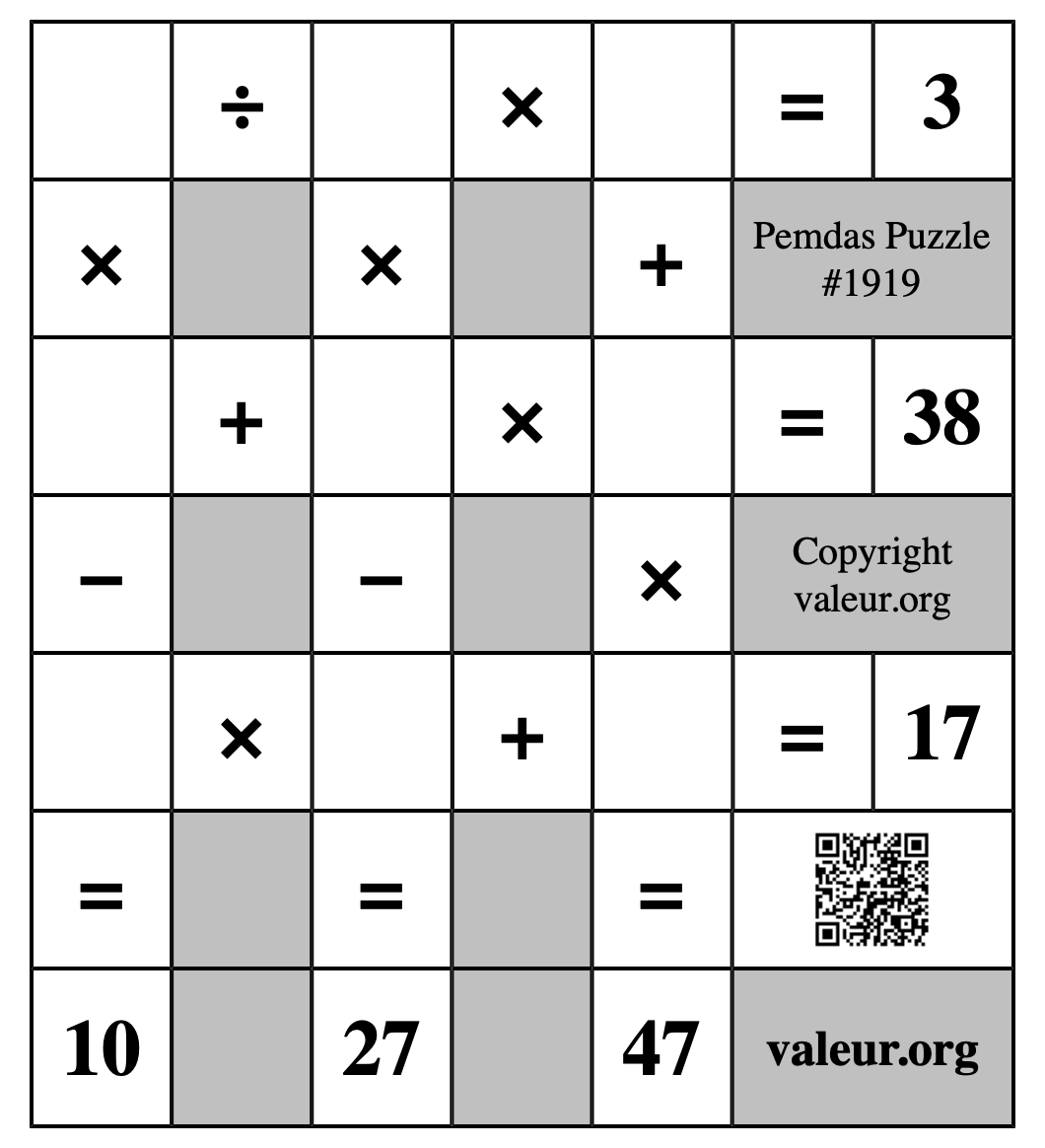 Pemdas Puzzle #1919