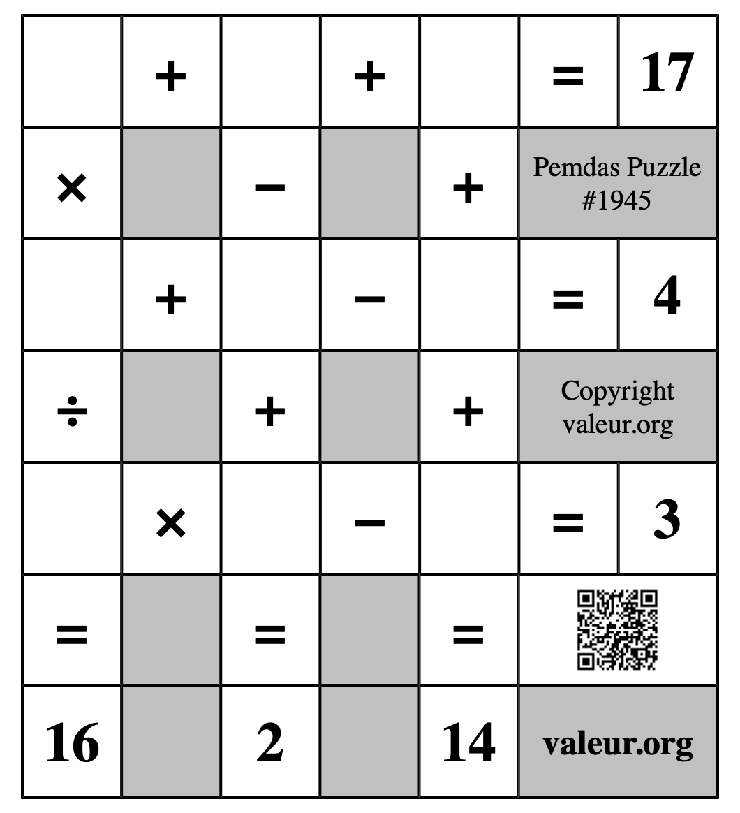 Pemdas Puzzle #1945