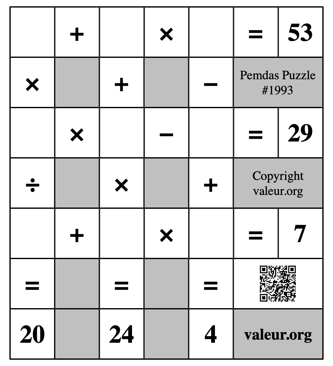 Pemdas Puzzle #1993