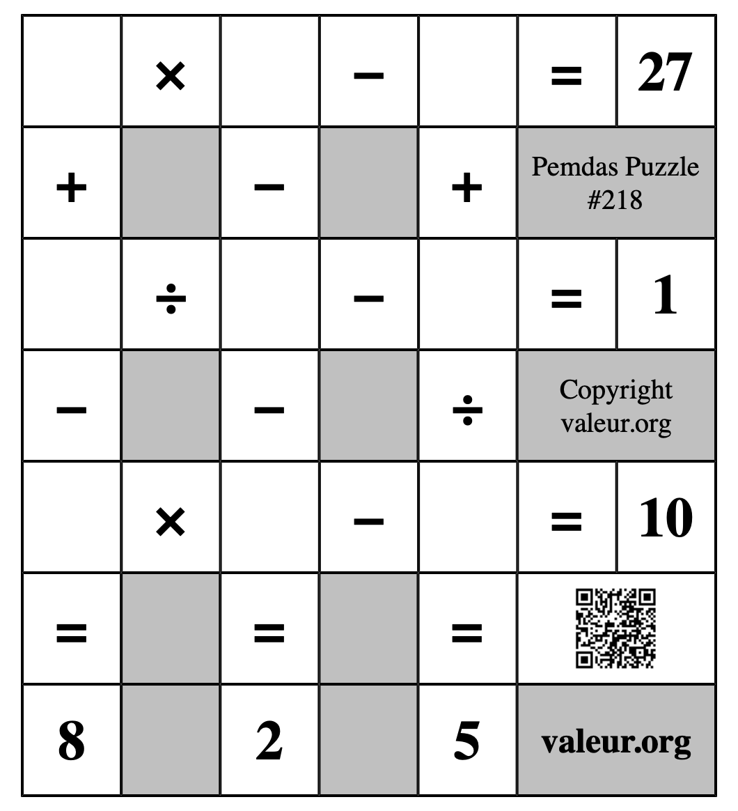 Pemdas Puzzle #218