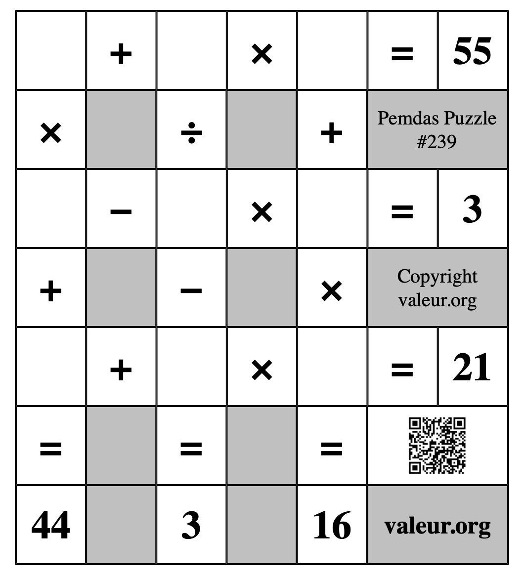 Pemdas Puzzle #239