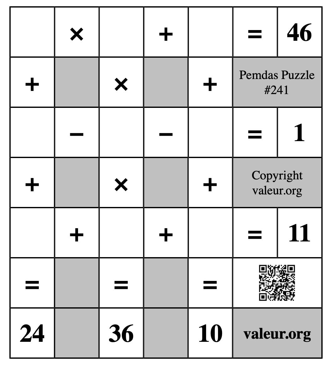 Pemdas Puzzle #241