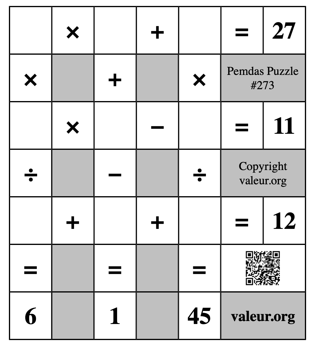 Pemdas Puzzle #273