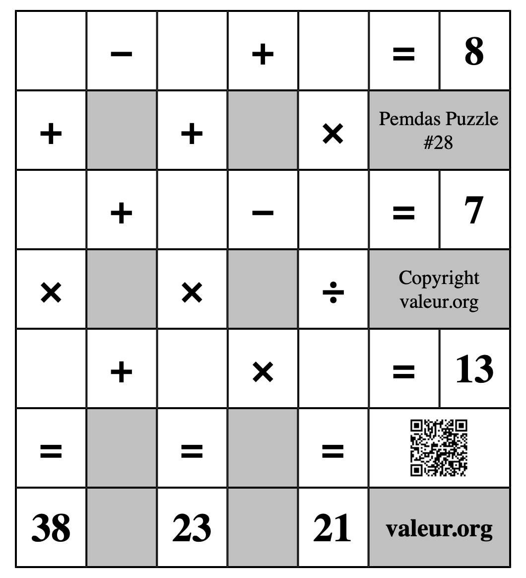 Pemdas Puzzle #28