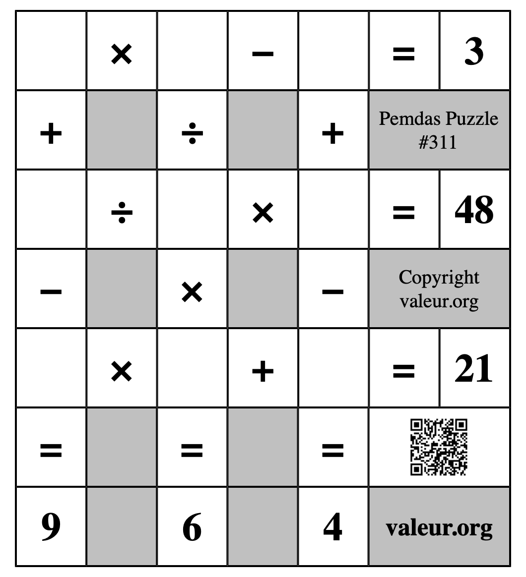 Pemdas Puzzle #311