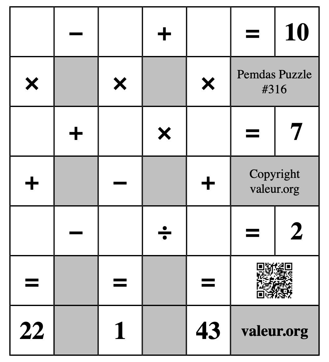 Pemdas Puzzle #316