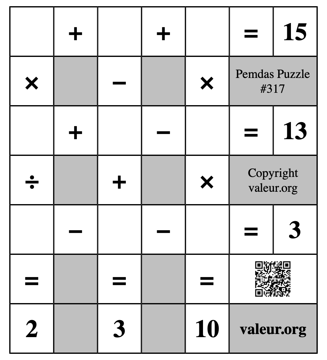 Pemdas Puzzle #317
