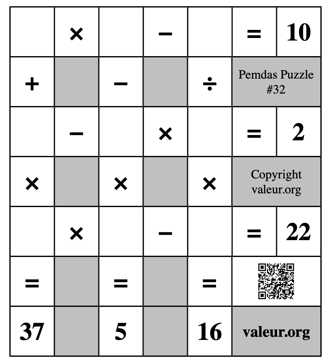 Pemdas Puzzle #32