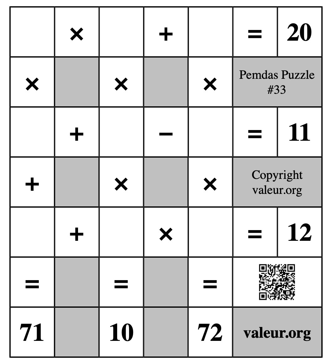 Pemdas Puzzle #33