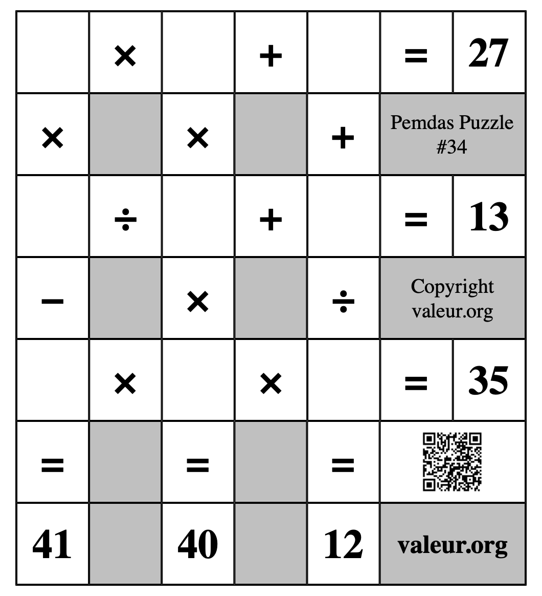 Pemdas Puzzle #34