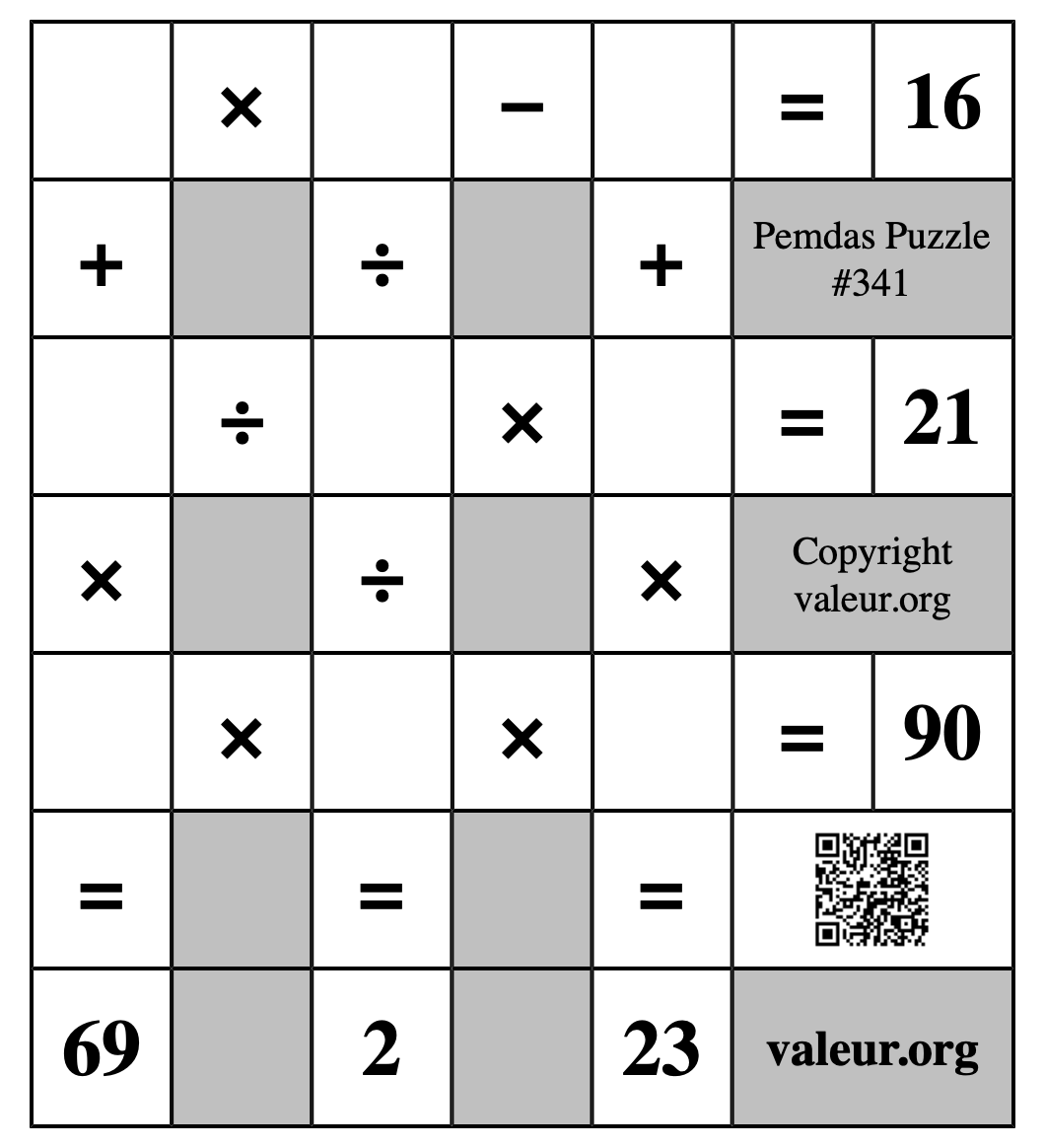 Pemdas Puzzle #341