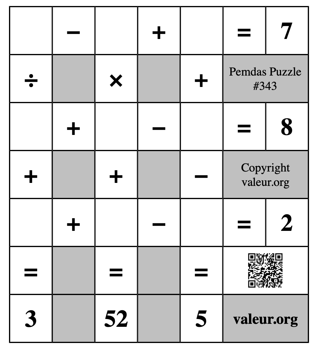 Pemdas Puzzle #343