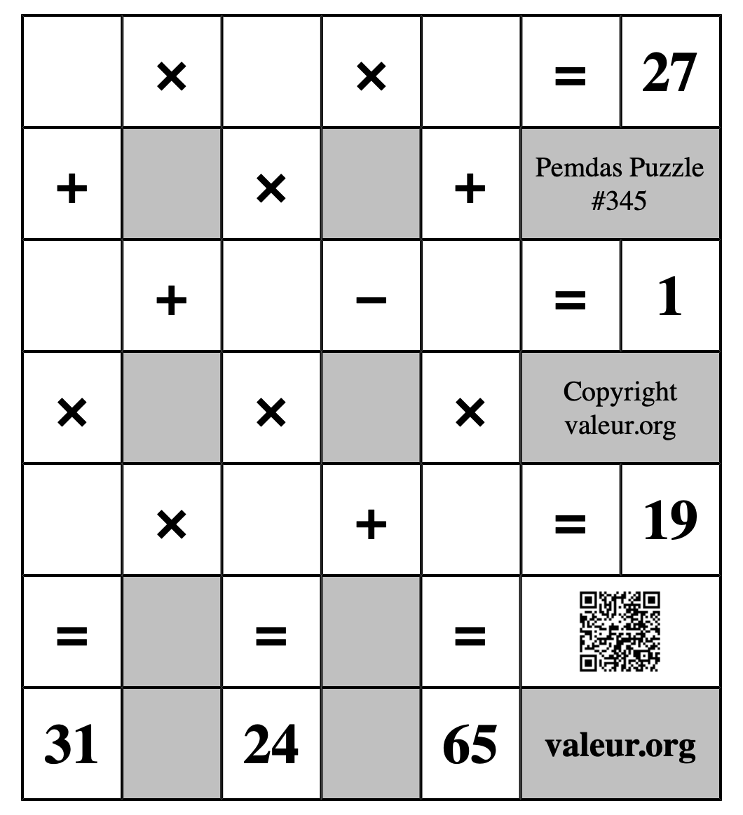 Pemdas Puzzle #345