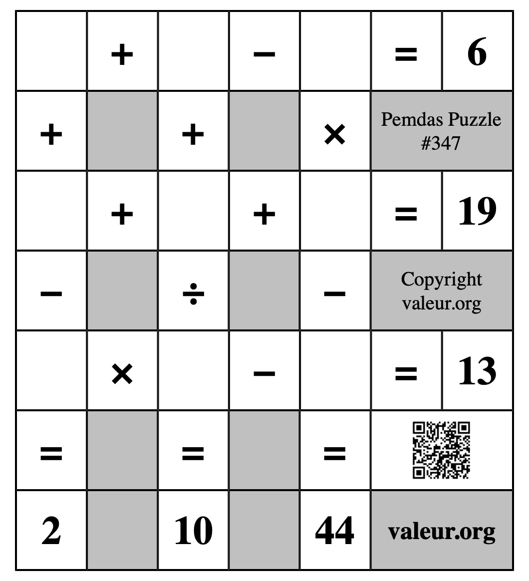 Pemdas Puzzle #347