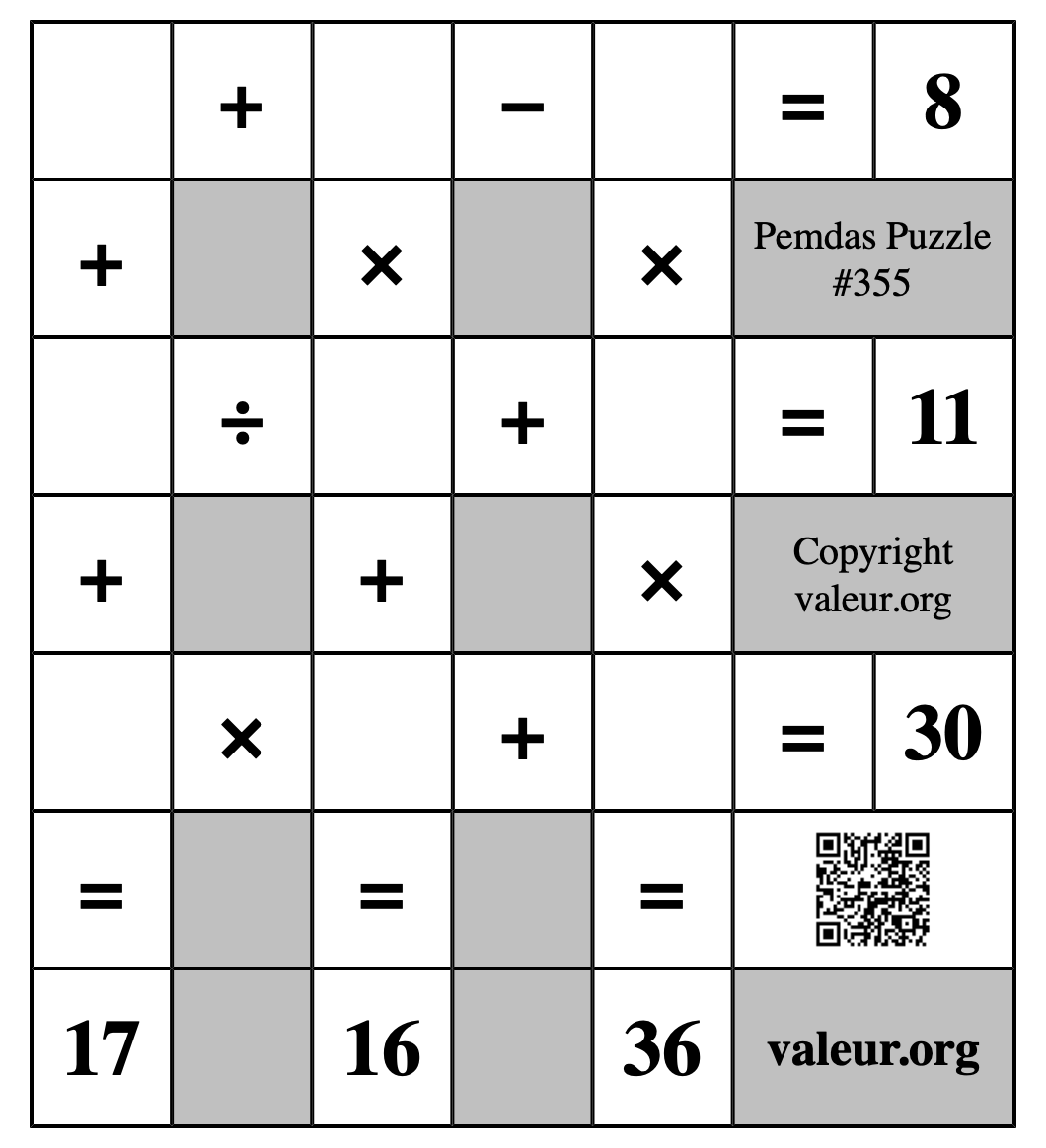 Pemdas Puzzle #355