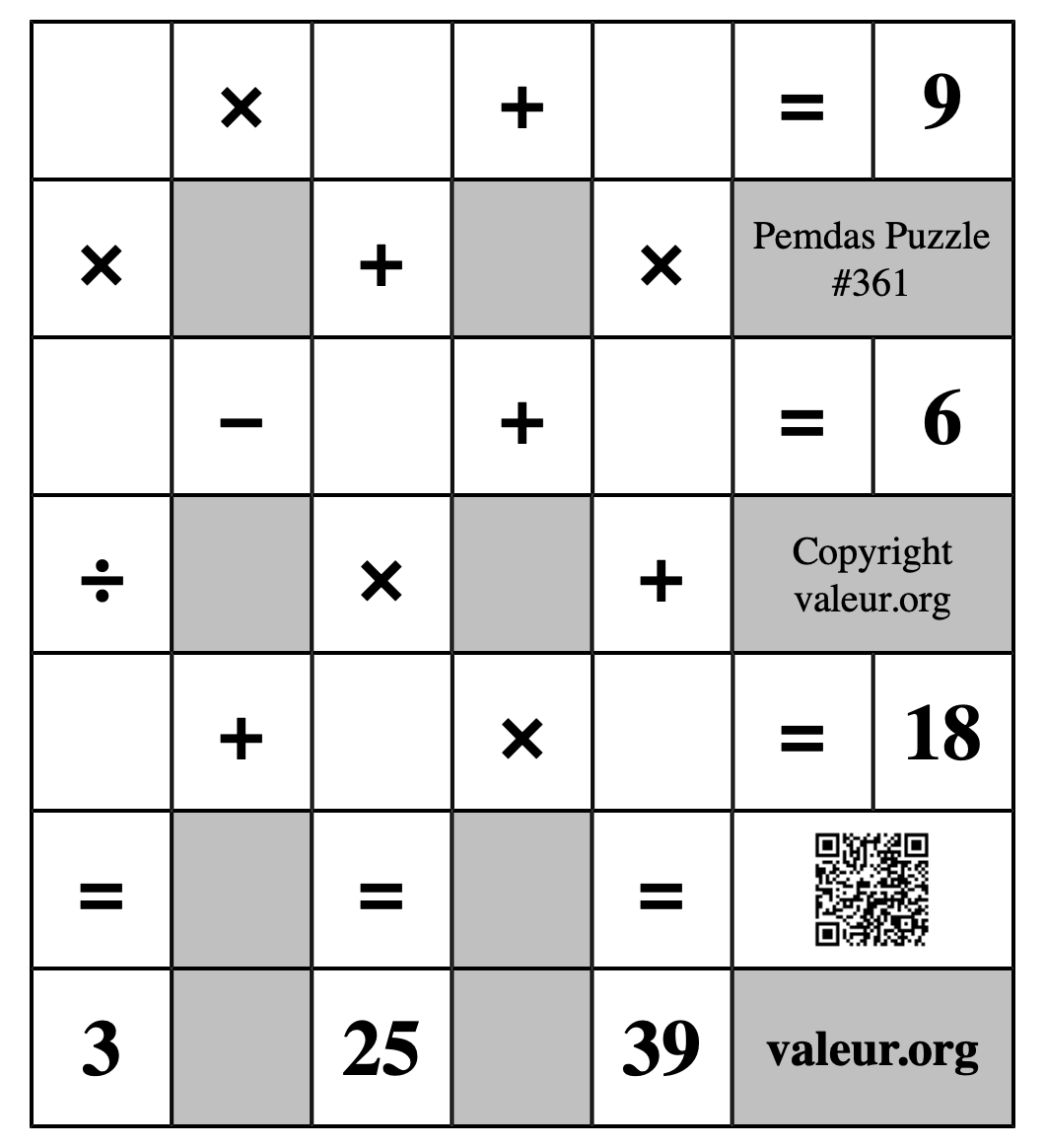 Pemdas Puzzle #361