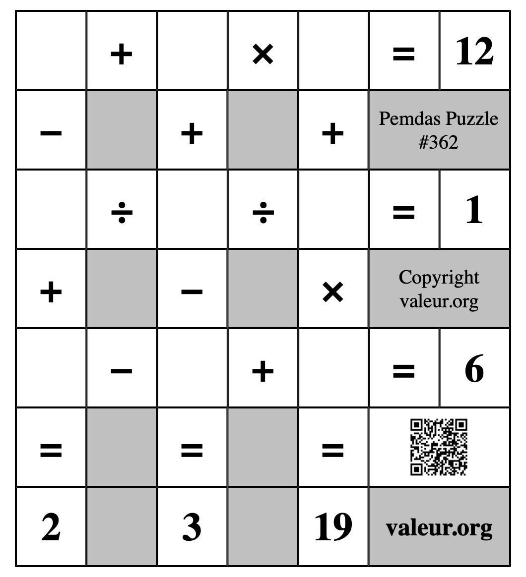 Pemdas Puzzle #362