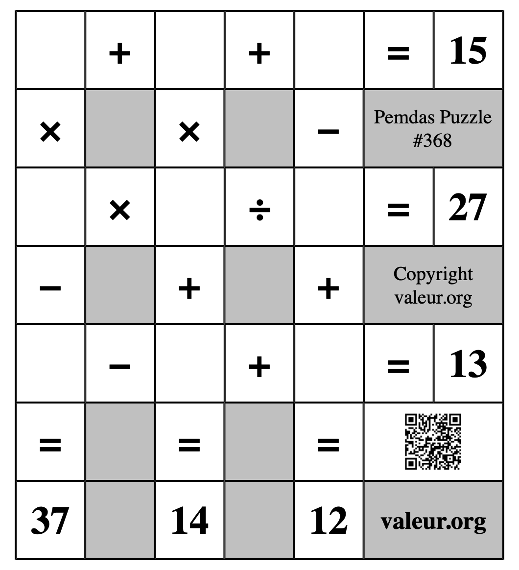 Pemdas Puzzle #368