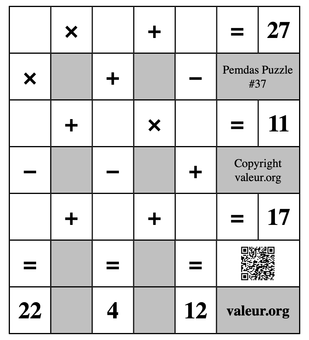 Pemdas Puzzle #37