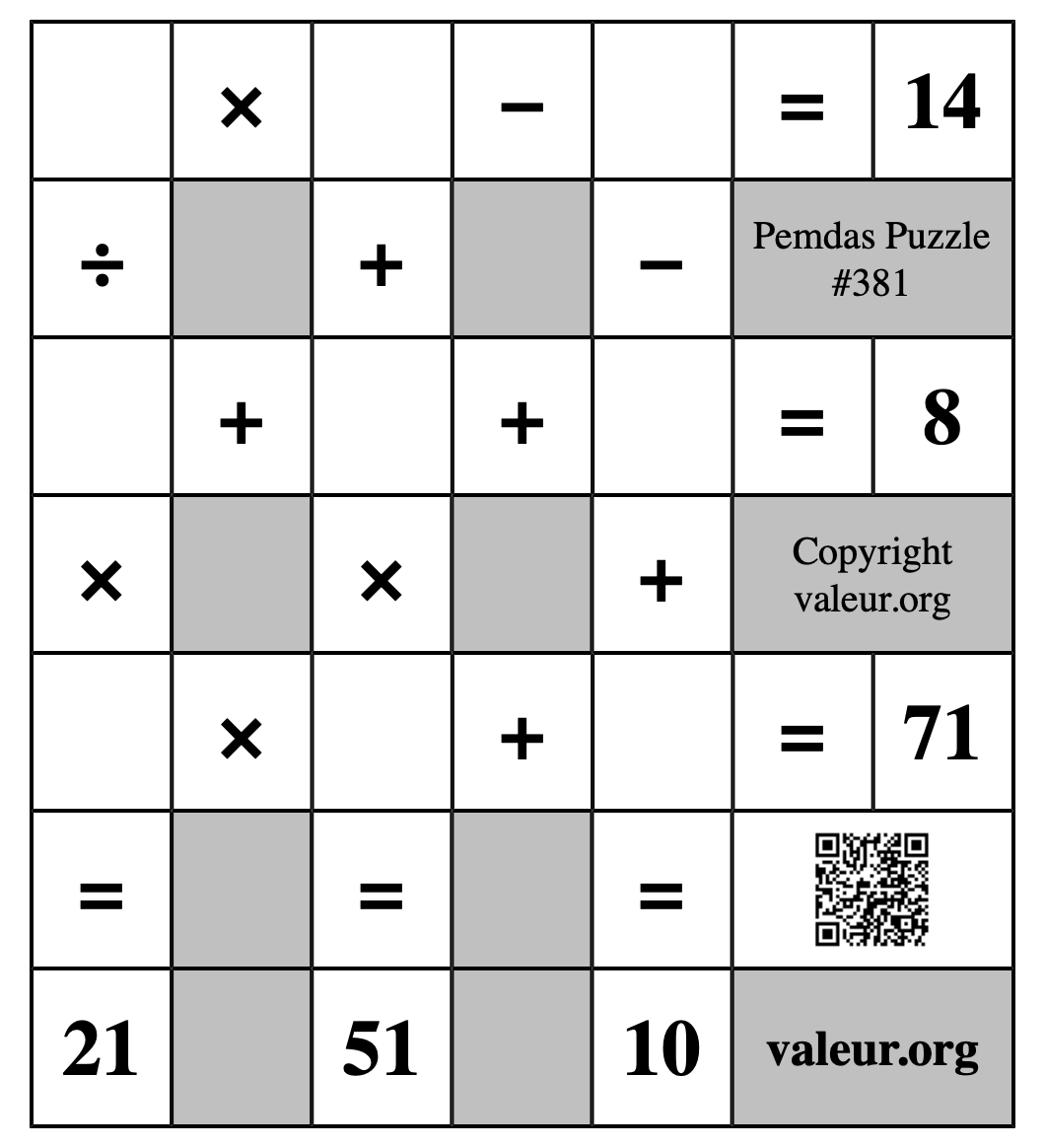 Pemdas Puzzle #381