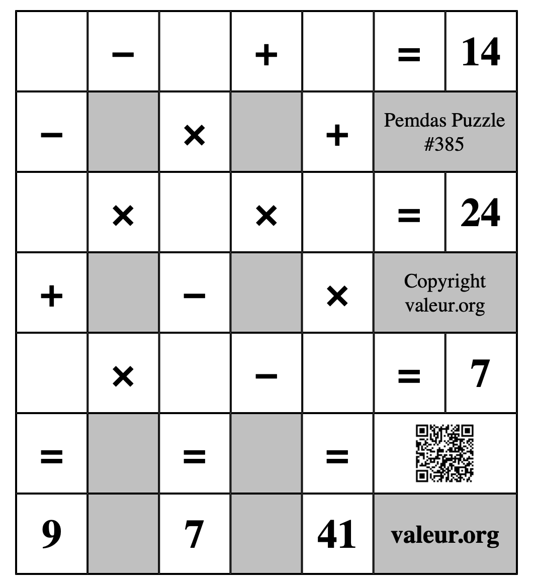 Pemdas Puzzle #385