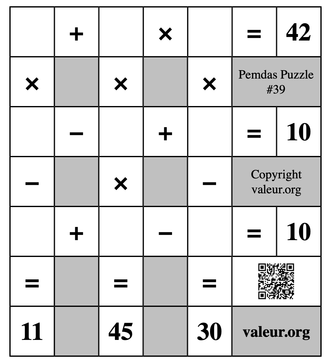 Pemdas Puzzle #39