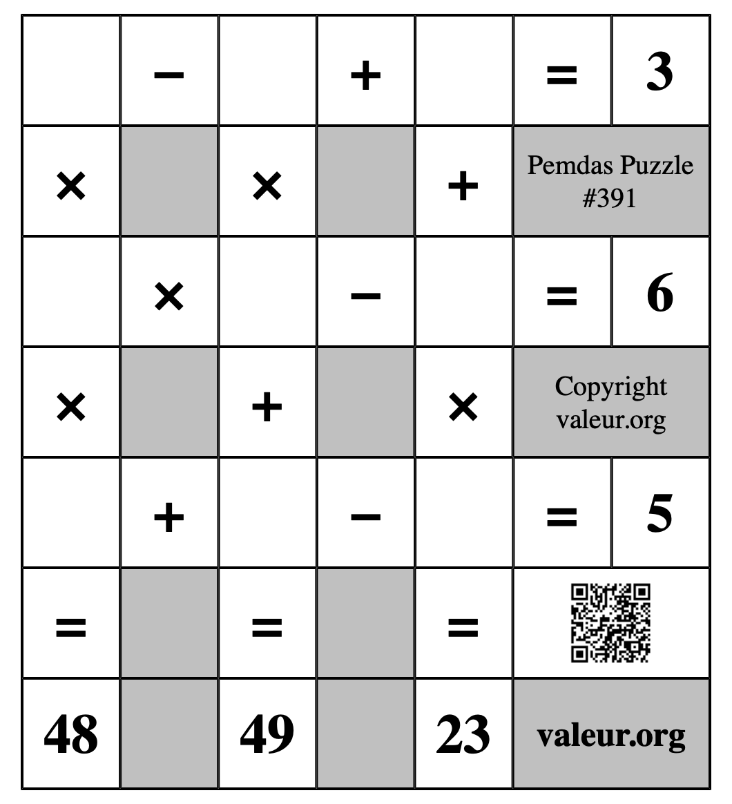 Pemdas Puzzle #391