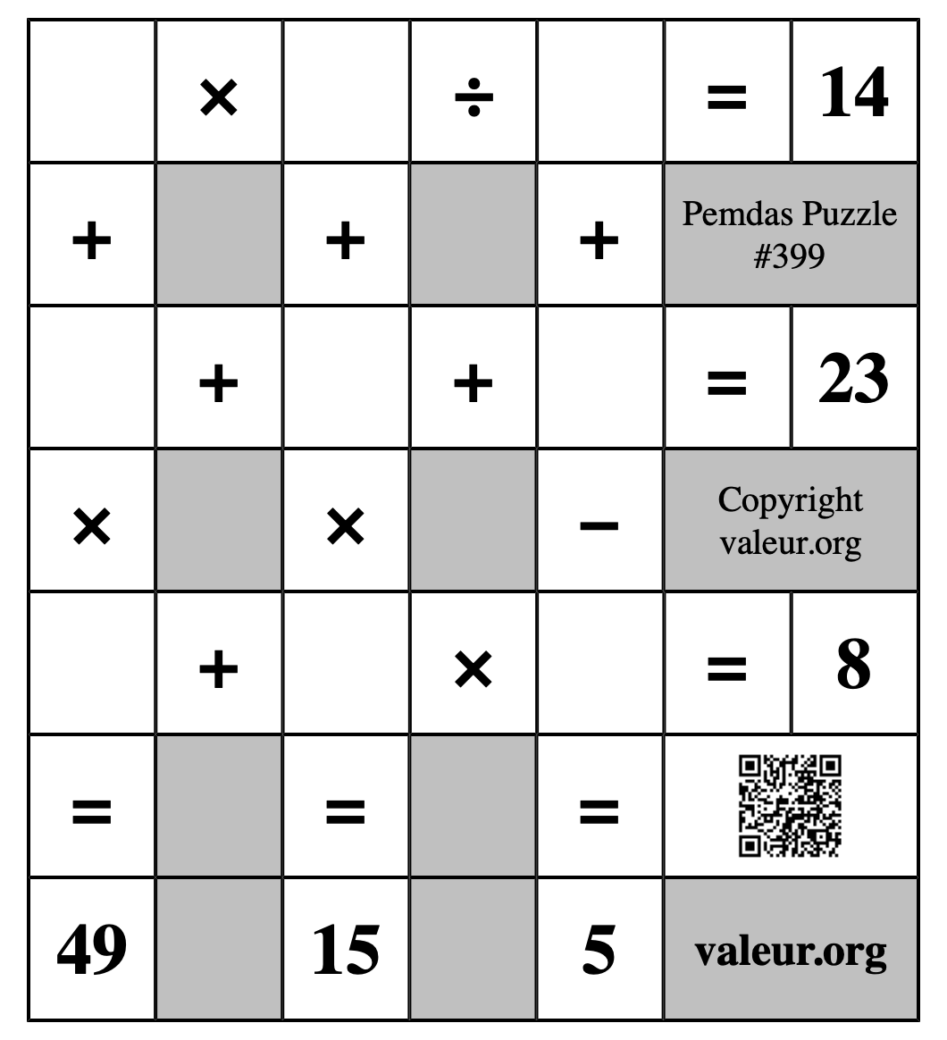 Pemdas Puzzle #399