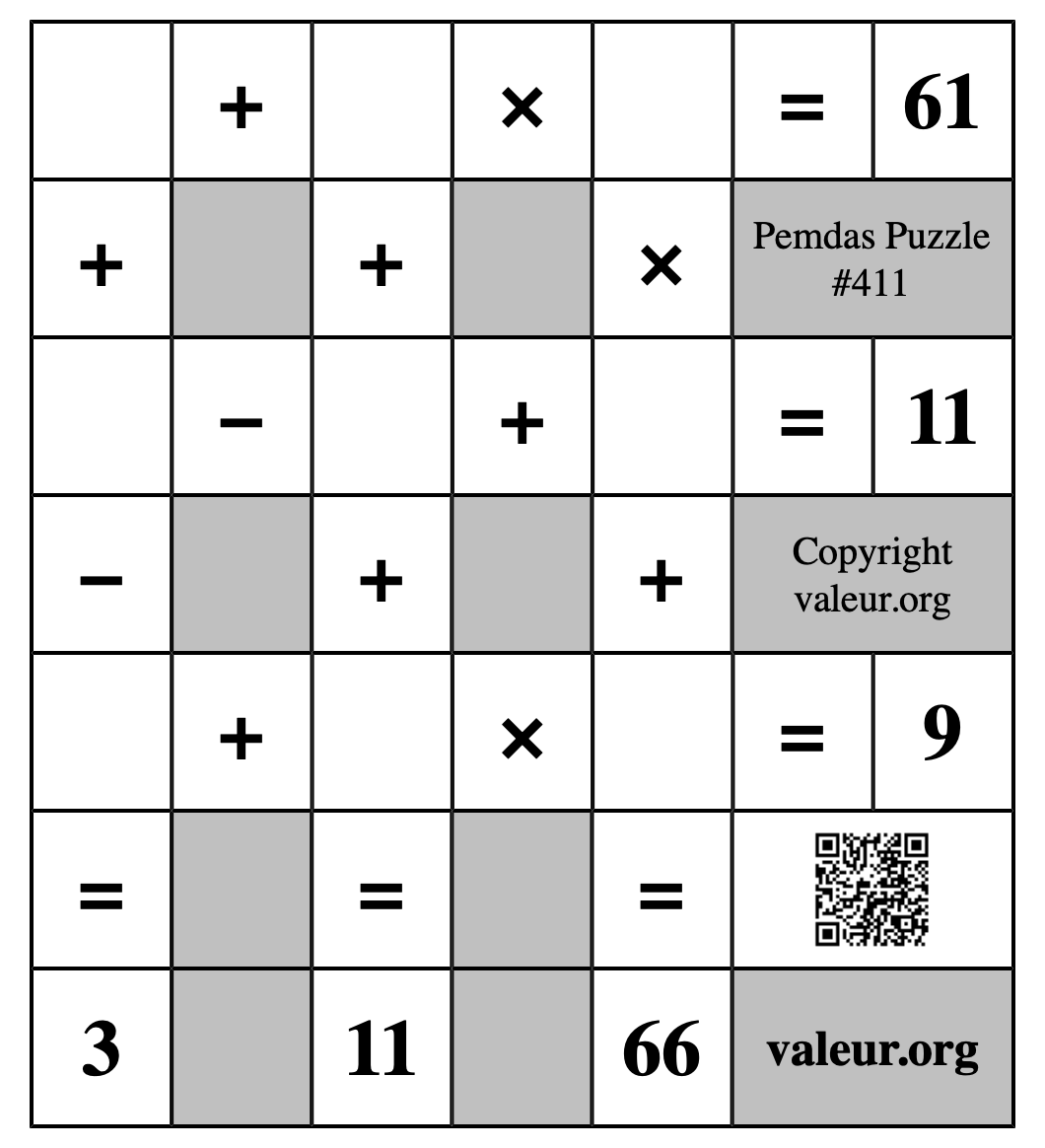 Pemdas Puzzle #411