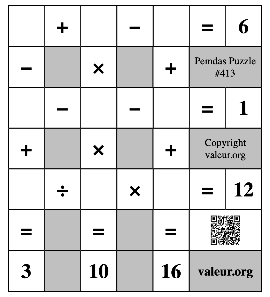 Pemdas Puzzle #413