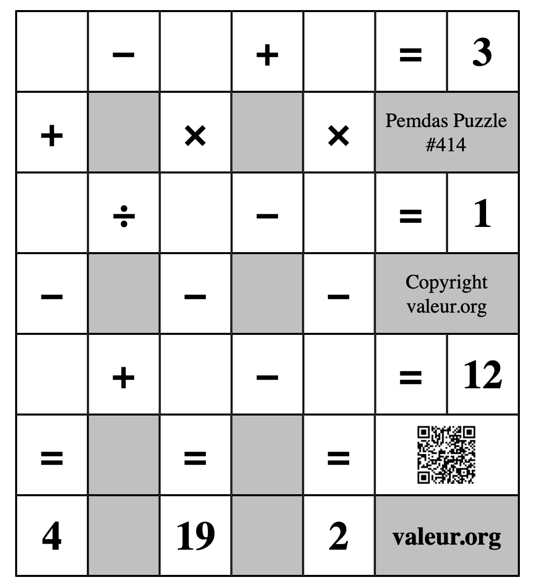 Pemdas Puzzle #414