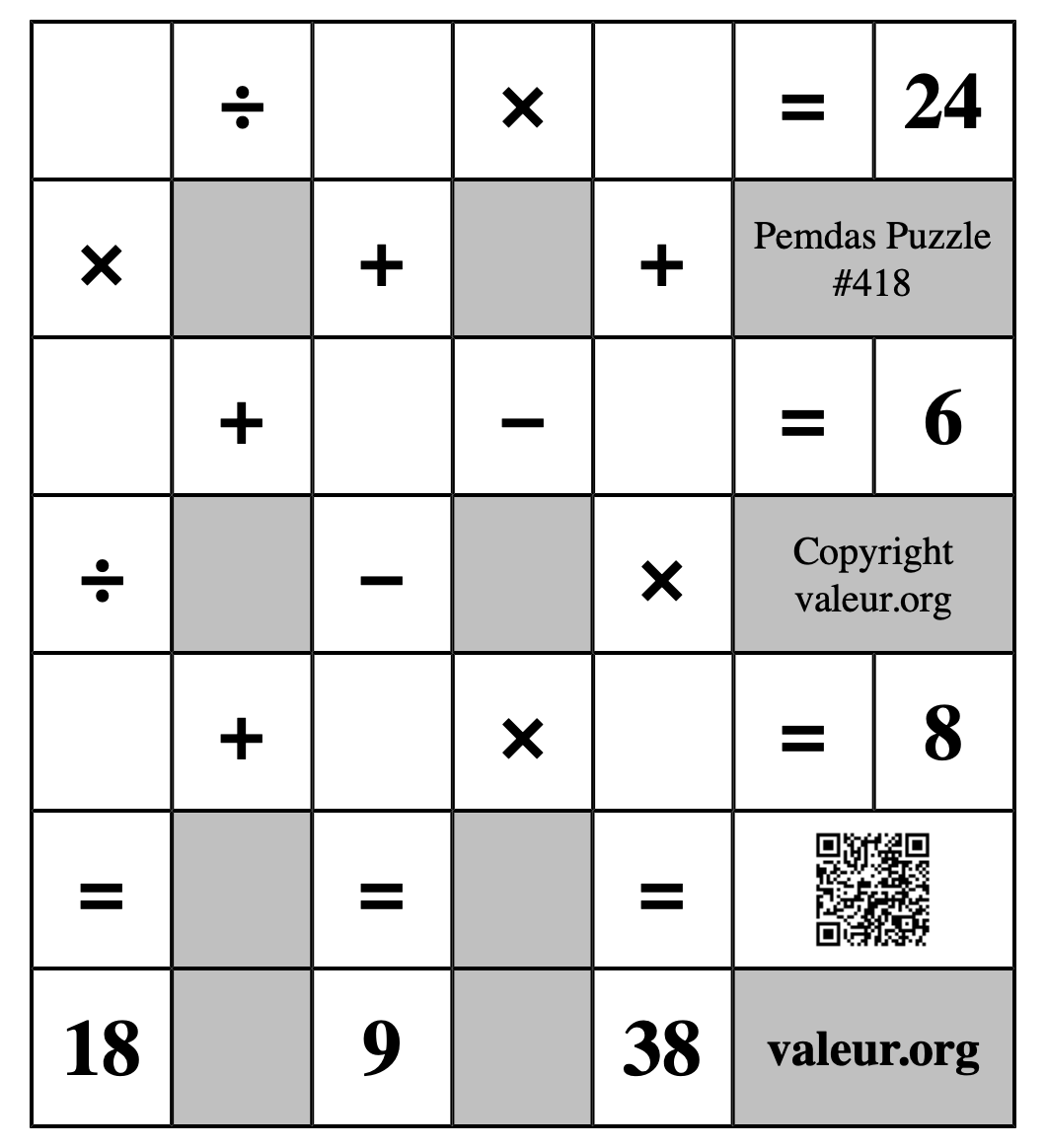 Pemdas Puzzle #418