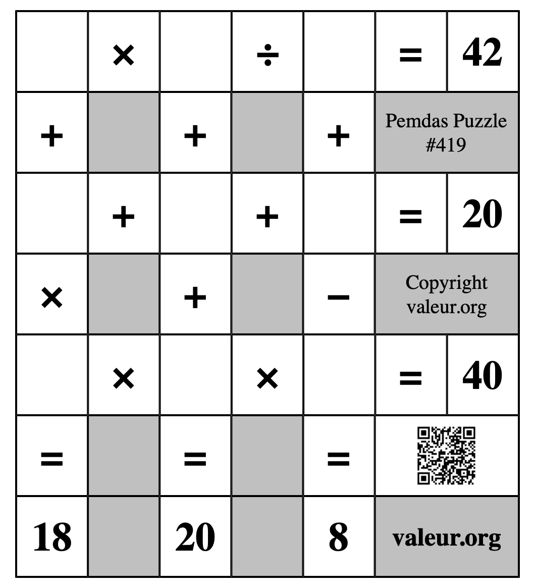 Pemdas Puzzle #419