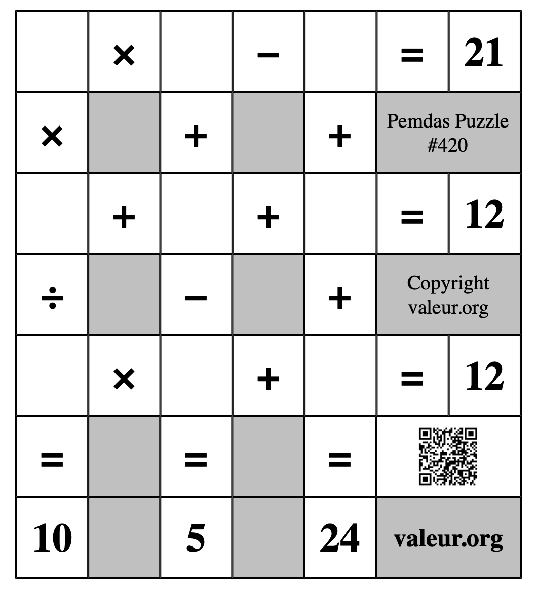 Pemdas Puzzle #420