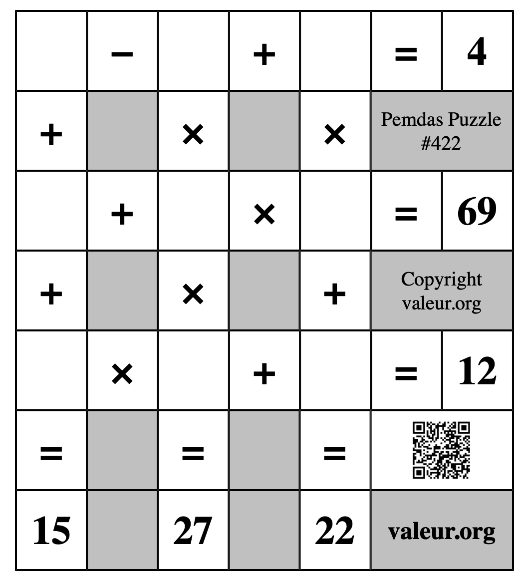 Pemdas Puzzle #422