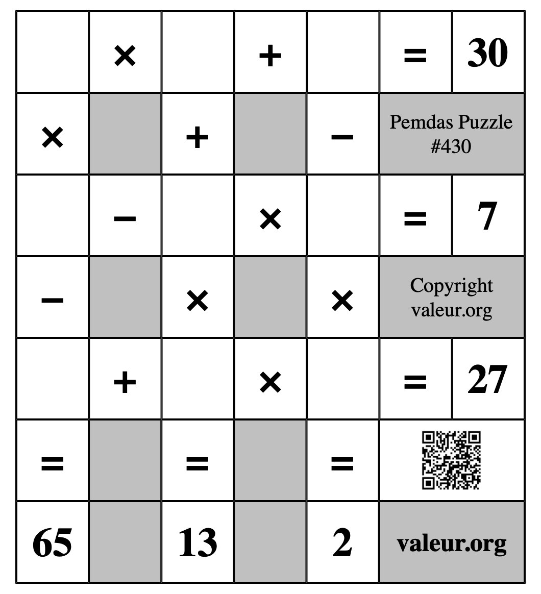 Pemdas Puzzle #430