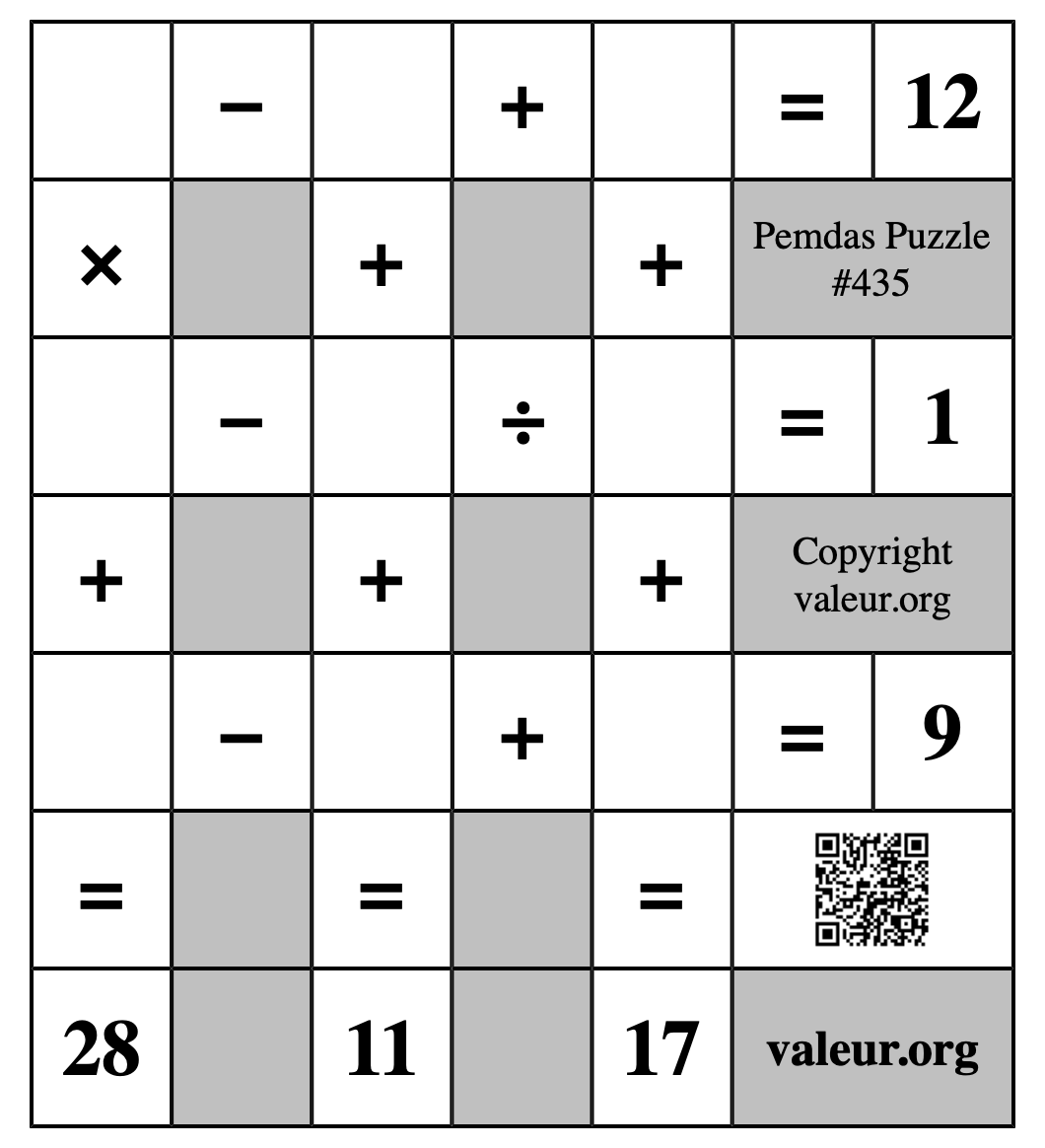 Pemdas Puzzle #435