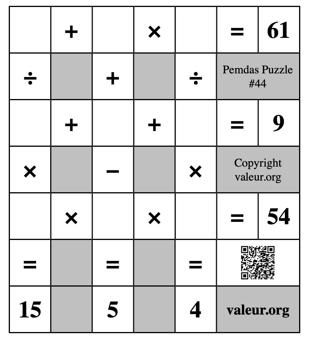 Pemdas Puzzle #44