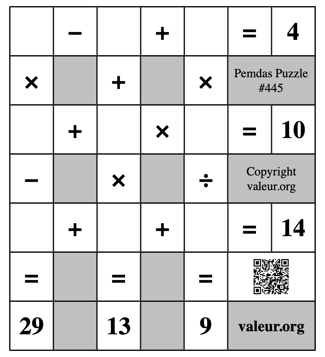 Pemdas Puzzle #445