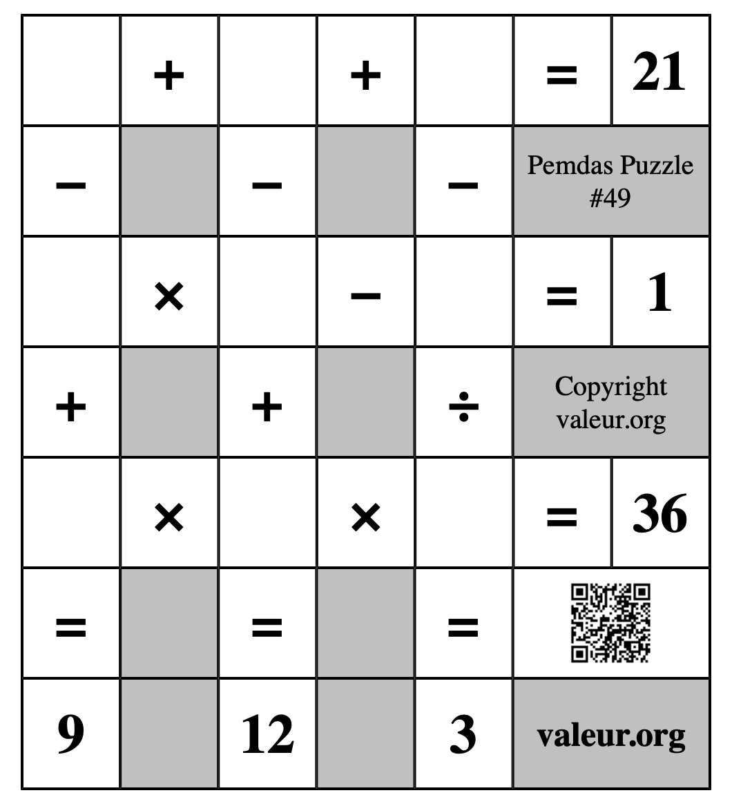 Pemdas Puzzle #49