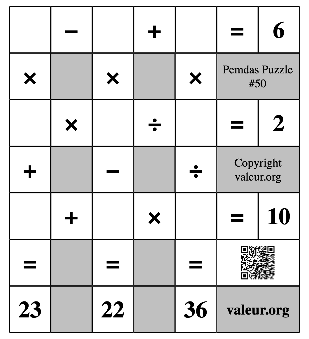 Pemdas Puzzle #50
