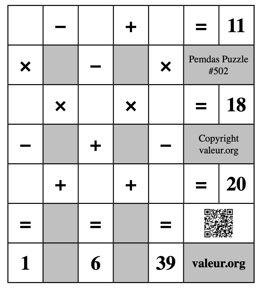 Pemdas Puzzle #502