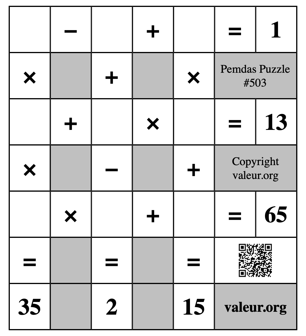 Pemdas Puzzle #503