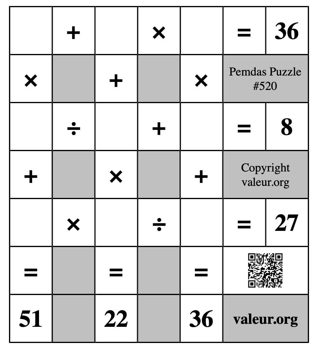 Pemdas Puzzle #520
