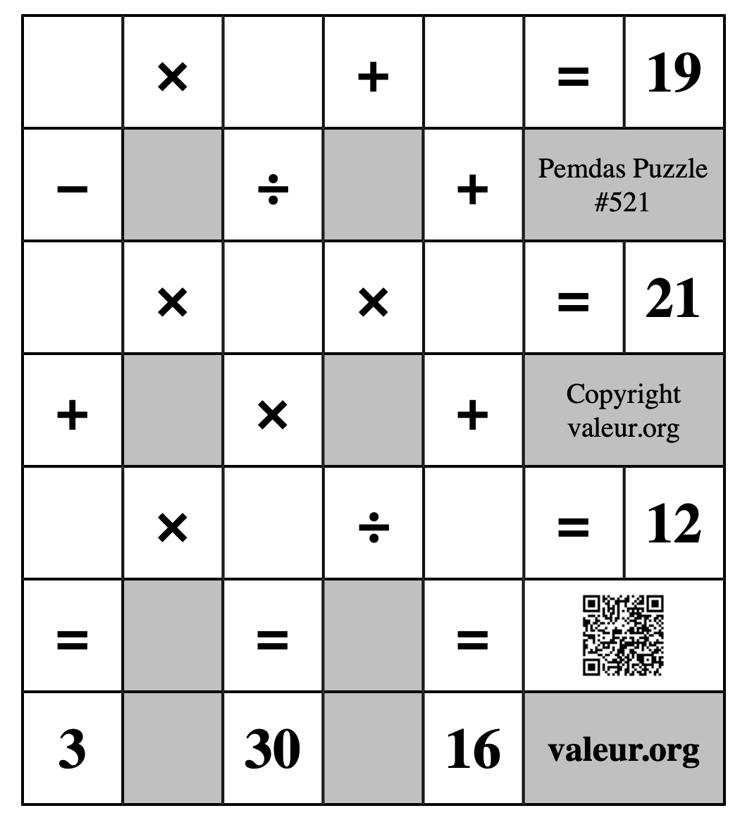 Pemdas Puzzle #521