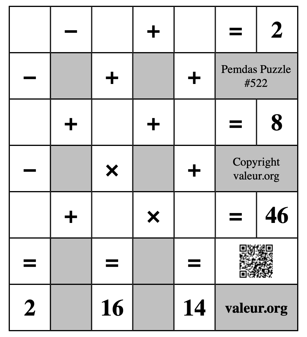 Pemdas Puzzle #522