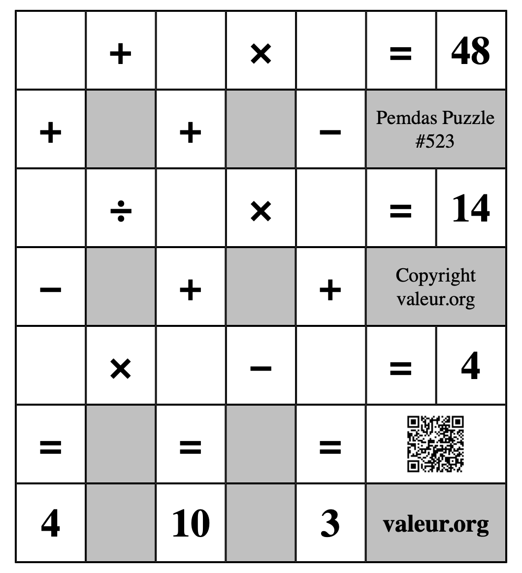 Pemdas Puzzle #523