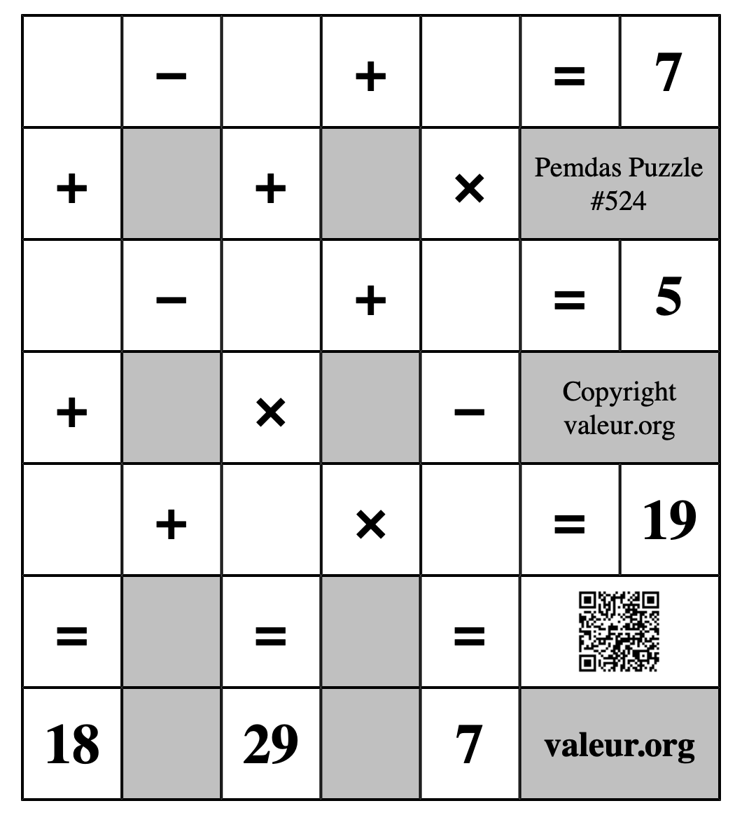 Pemdas Puzzle #524